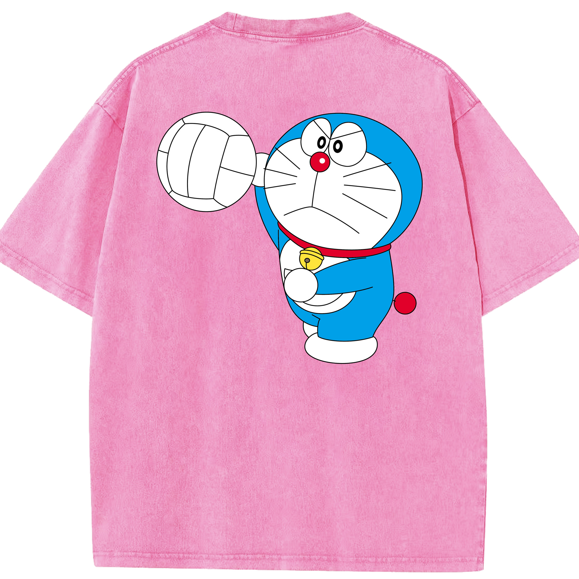 （画像用） ドラえもん Doraemon 綿100% ヴィンテージ風 半袖Tシャツ（背面プリント）